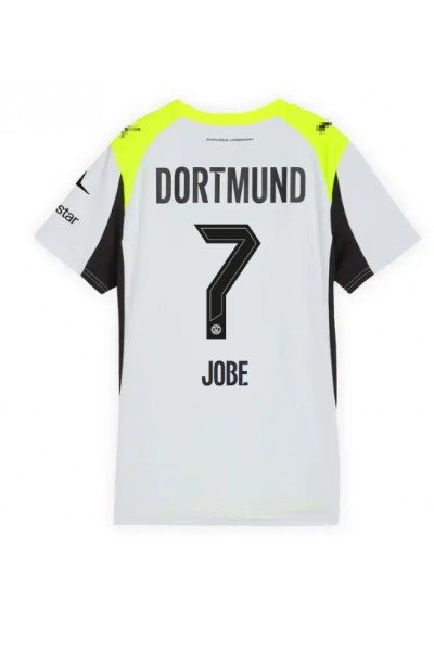 Borussia Dortmund Jobe Bellingham #7 Jalkapallovaatteet Naisten Vieraspaita 2025-26 Lyhythihainen Borussia Dortmund Jobe Bellingham #7 Jalkapallovaatteet Naisten Vieraspaita 2025-26 Lyhythihainen